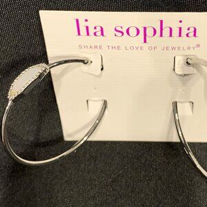 NWT Lia Sophia Parasol Hoop Earrings